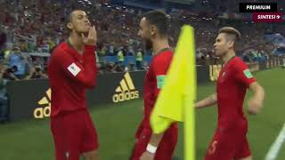 Криштиану  Роналду в матче против Испании