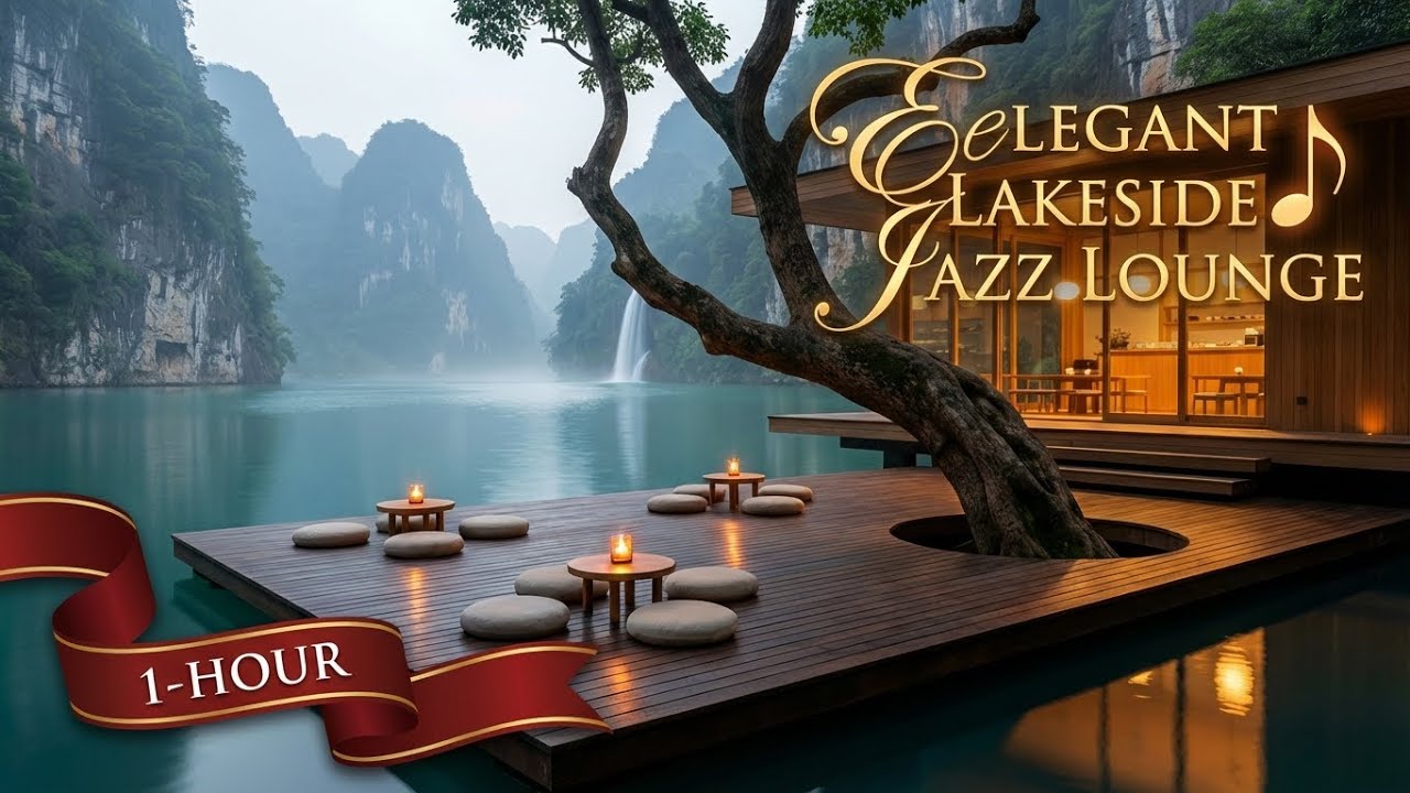 Elegant Lakeside Jazz Lounge 🌿 Relaxing Zen Music for Stress Relief