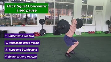 Back Squat Concentric 3 sec pause