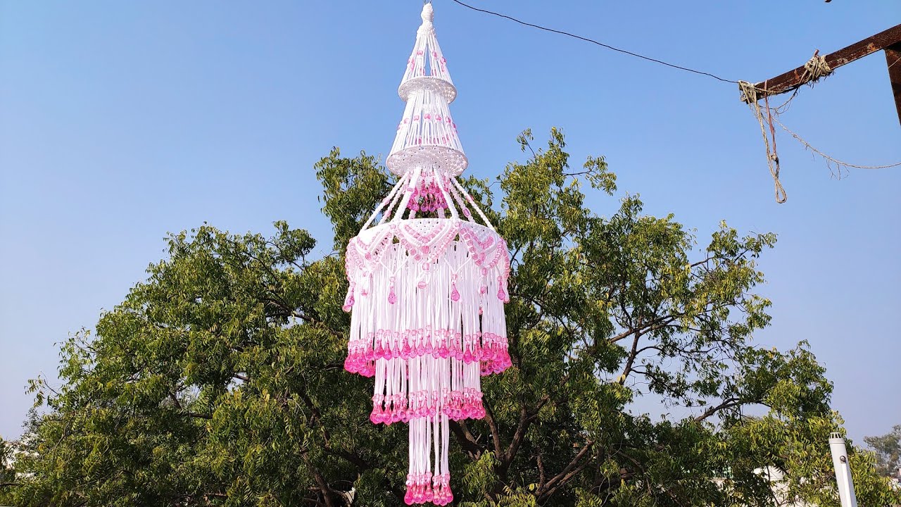 मेकरम और मोतीयों से बनायें सुंदर झूमर डिज़ाइनII