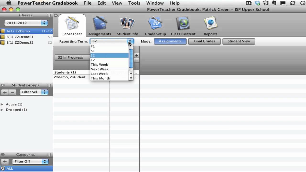 Find Dropped (missing) Students in PowerTeacher Gradebook YouTube