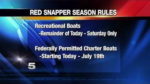 Red Snapper Season Rules