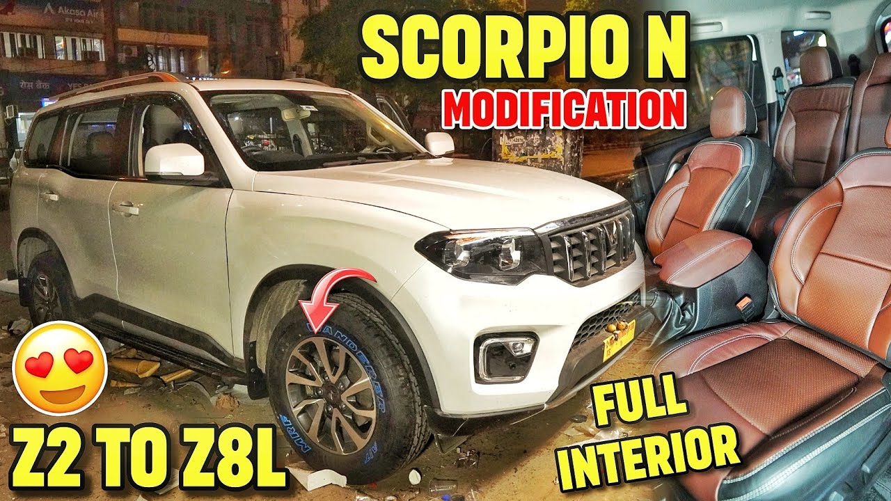 SCORPIO FULL MODIFICATION BASE TO TOP 🤯 FULL LEATHER INTERIOR WORK🔥 ...