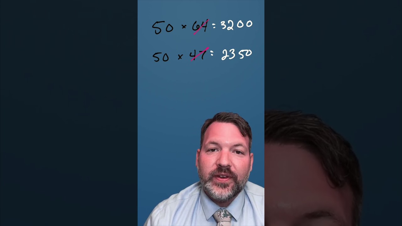great mental math trick: multiplying by 50 (and other numbers like it)