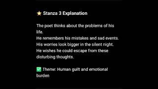 Disturbed Nights | Summary and Themes