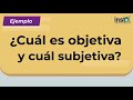 Objetivo y subjetivo