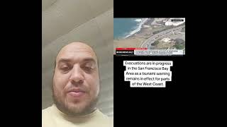 Californian tsunami warning  (prophetic earth shaking preaching)