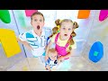 Diana and Roma Inside the Magic Cube Challenge