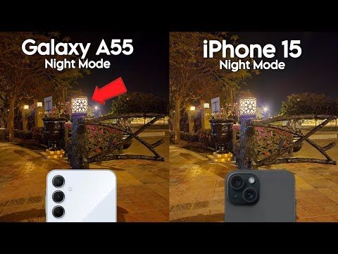 Samsung Galaxy A55 vs iPhone 15 NIGHT MODE Camera Test Comparison