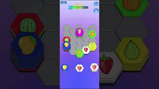 Merge Hexa Sort Colour Game - LS 5 #hexasort #mergepuzzle #colorsorting