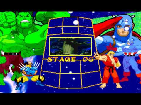 Marvel Super Heroes vs Street Fighter - Wolverine / Hulk Playthrough ( June 22, 2016 )