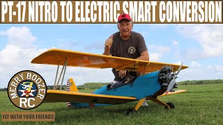 PT-17  Nitro to Electric Smart Technology Conversion Maiden Flight