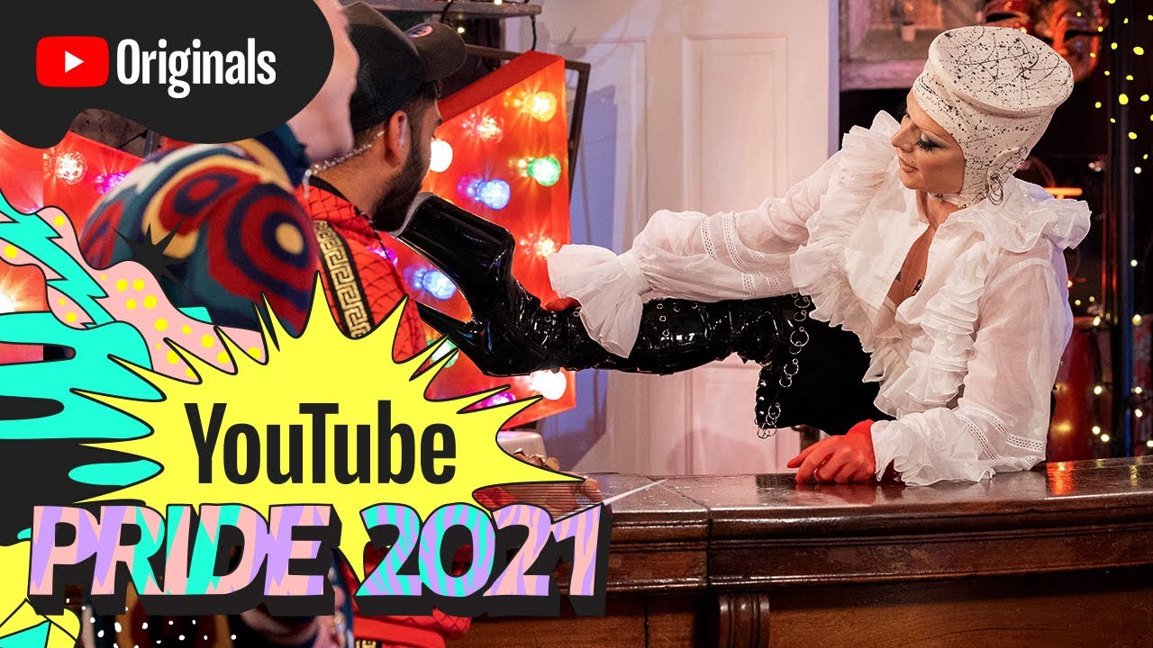 How To Walk In Heels with Bimini Bon Boulash, Olly Alexander & Mawaan Rizwan | YouTube Pride 2021