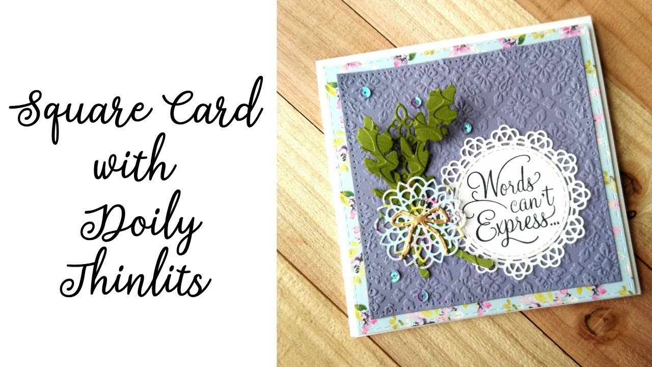 Square Card with Stampin' Up! Doily Builder Thinlits