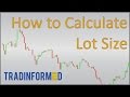 How to Calculate Lot Size to trade 1% Risk - YouTube