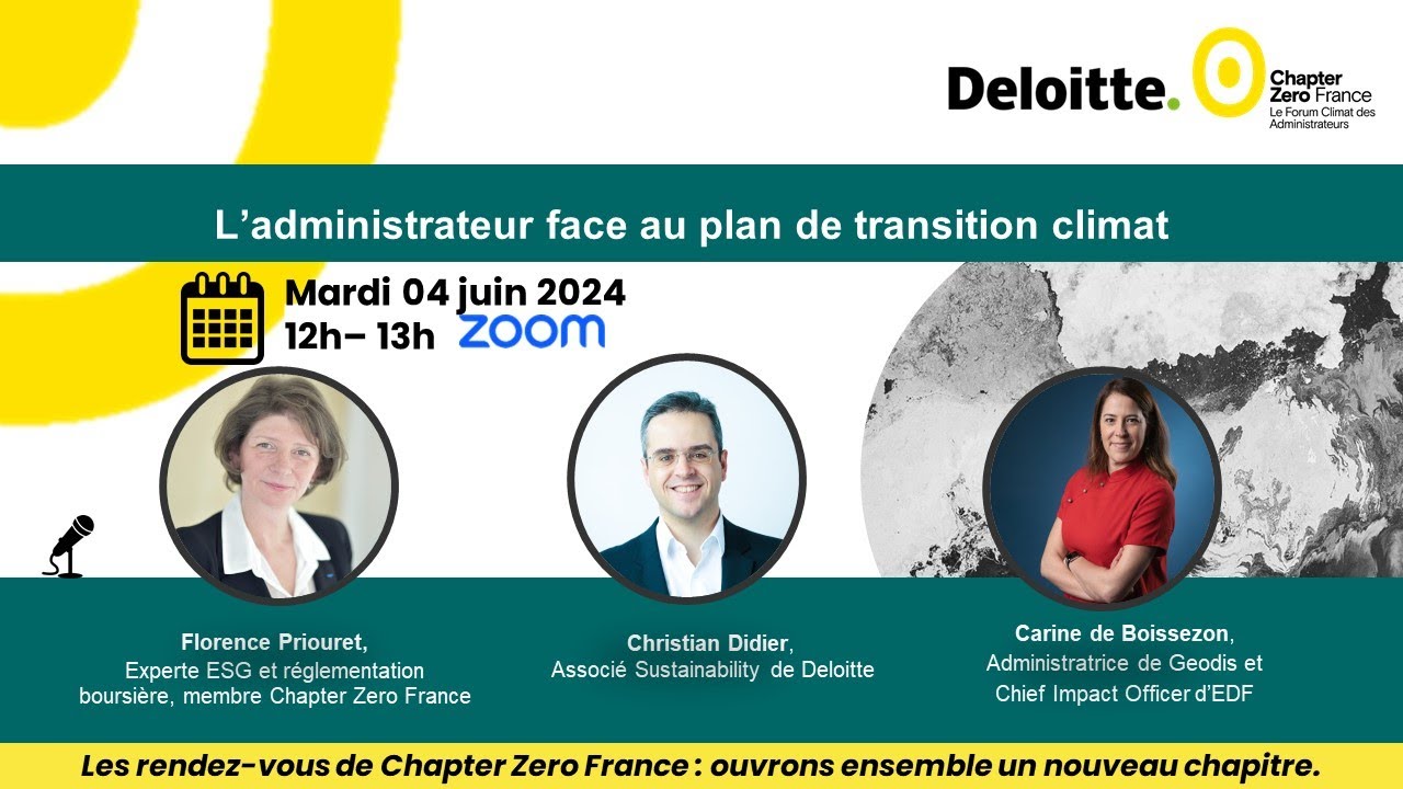 Webinaire - L' Administrateur face au plan de transition climat