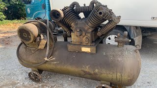 Super Big Super Giant Air Compressor // Restore And Repair Old Air Compressors