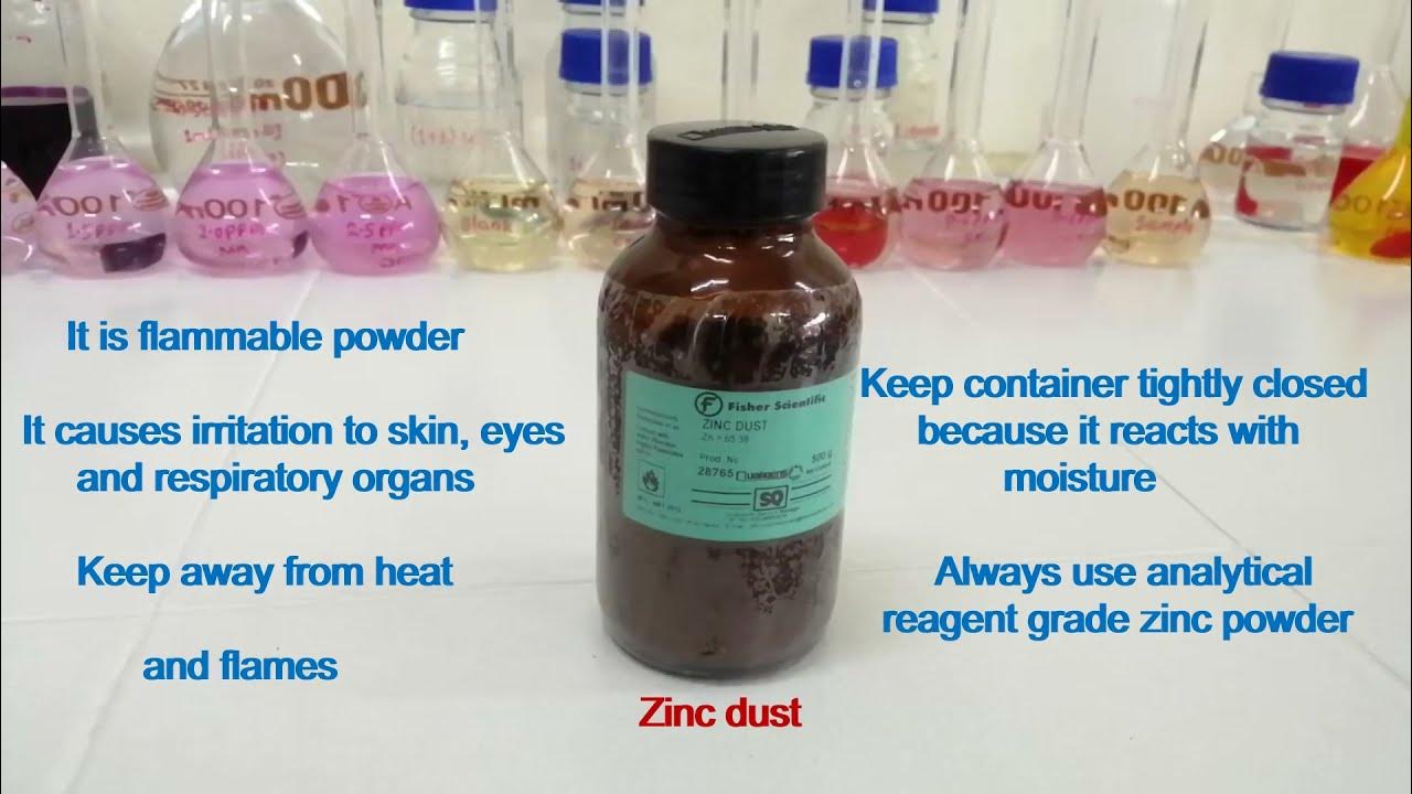 Zincon Method Measurement of Zinc in Water Reagent preparation YouTube