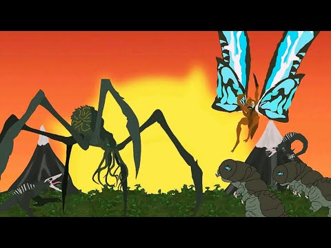 mothra Vs titanus Scylla | gojiramania | titans battle |   Godzilla,mothra,rodan,zilla,skull crawler