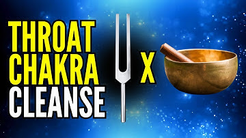 Throat Chakra Cleanse 🔵 384 Hz Tuning Fork x Singing Bowl for Clarity & Communication in 2025
