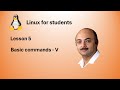 Linux Lesson 5: Basic command V