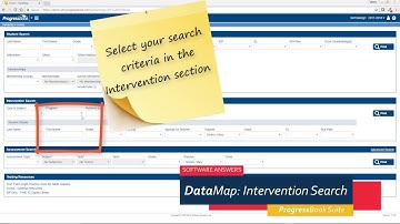 Intervention Search in ProgressBook DataMap