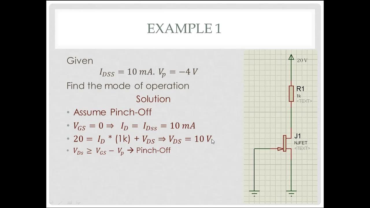 Electronics2 Section5 JFET DC analysis YouTube