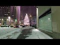 Walking around Rockefeller Center in 2020 Snow Storm New York City Unedited Real Sounds December 16