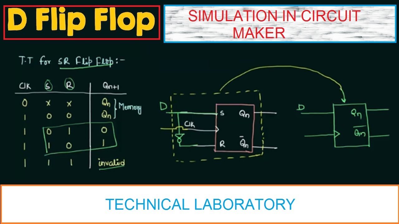 D flip flop || Simulation in Circuit maker - YouTube