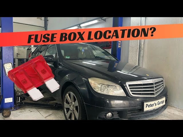 Mercedes C-Class W204 Fuse Box and Relay Panel location C180 C200