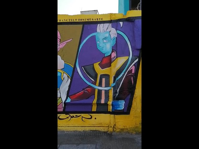 Mundo Roms-ArteCalleMR - Mural Dragon Ball en Santiago Chile