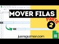 Cómo cortar y pegar una filas con columnas específicas en Google Sheets