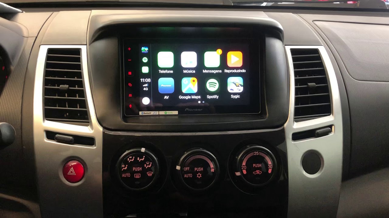 Pajero Dakar 2012 - Central Pioneer com Apple CarPlay - ArtsomAuto