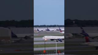 Delta 757 taking off into the evening sky at DTW! #aviation #delta #planespotting