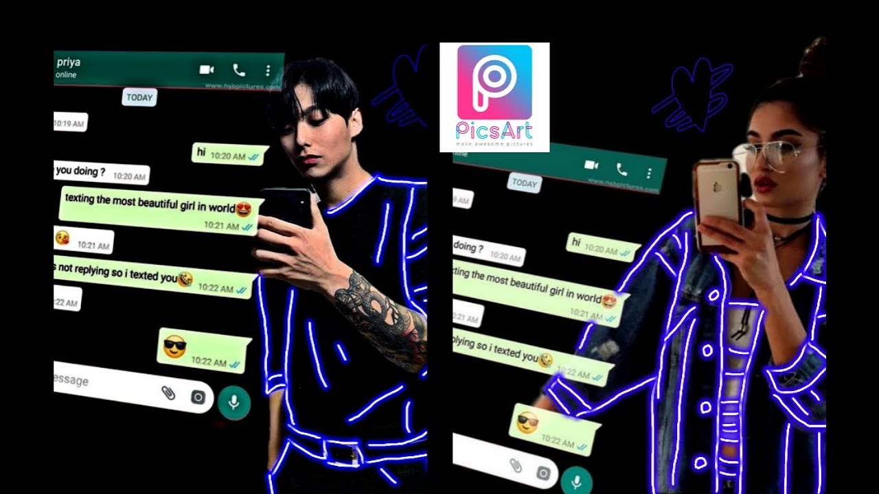 Neon Light Effect editing Picsart Editing tutorial simple Steps