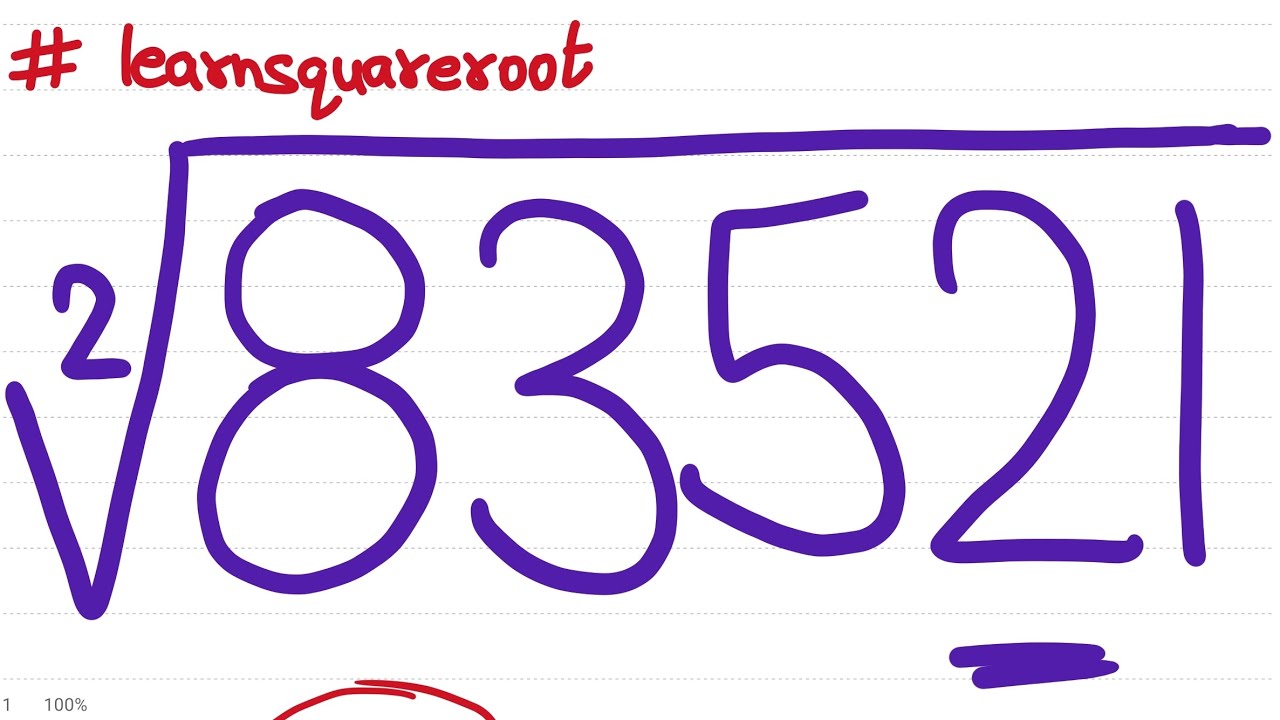 square root of 83521 | Easy method to find the square root of any ...