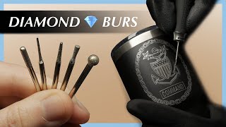 How to Use 💎 DIAMOND BURS to Engrave Stainless Steel water bottles