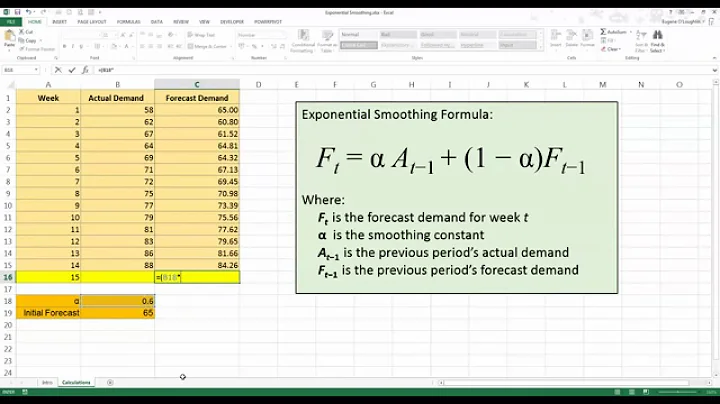 How To... Forecast Using Exponential Smoothing in Excel 2013