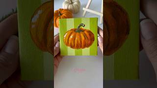 Easy pumpkin painting 🎃 Cozy autumn vibes, relaxing colors and a creative moment on a mini canvas