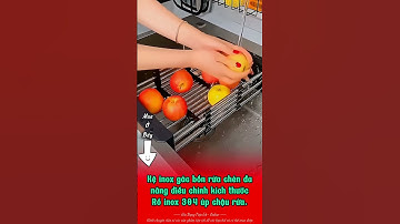 Kệ inox gác bồn rửa chén đa năng điều chỉnh kích thước, Rổ inox 304 đa năng úp cho chậu rửa bát, kha