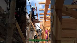Incredible Japanese Timber Framing Process! Precision Roof Construction in Action