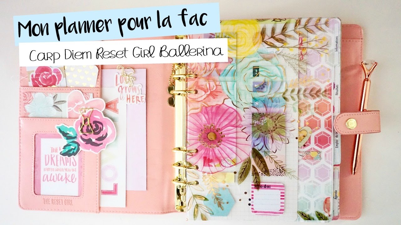 Mon planner pour la fac - Carp Diem Reset Girl Ballerina