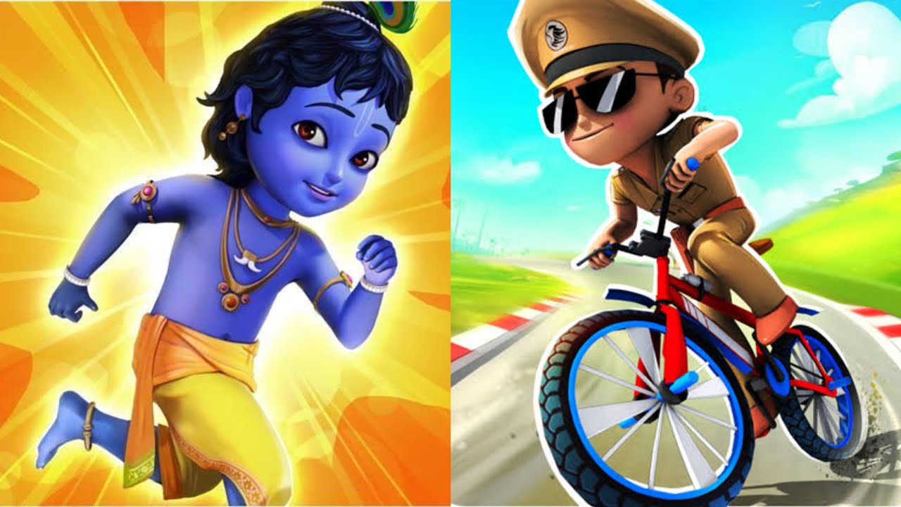 Little Krishna Run & Little Singham Cycle Race - Which Game Is The Best ...