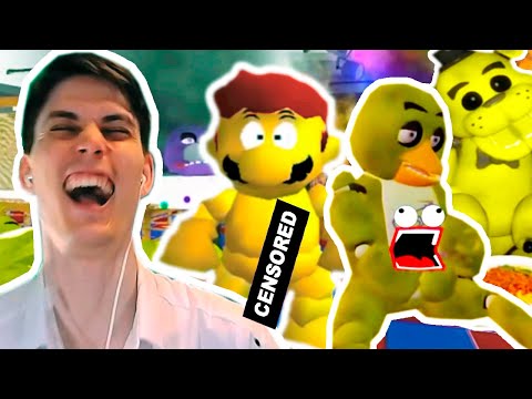 Видео: МАРИО ВО FNAF ! ДИКИЙ ОР И УГАР ! - R64: Freddy's spaghettiria Reaction - Реакция [SMG4]