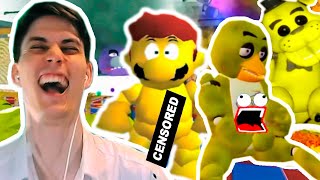 МАРИО ВО FNAF ! ДИКИЙ ОР И УГАР ! - R64: Freddy's spaghettiria Reaction - Реакция [SMG4]