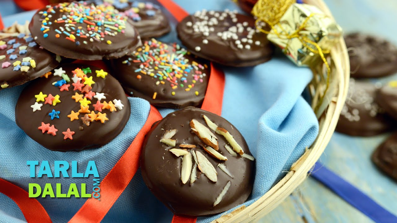 Quick Chocolaty Biscuits by Tarla Dalal