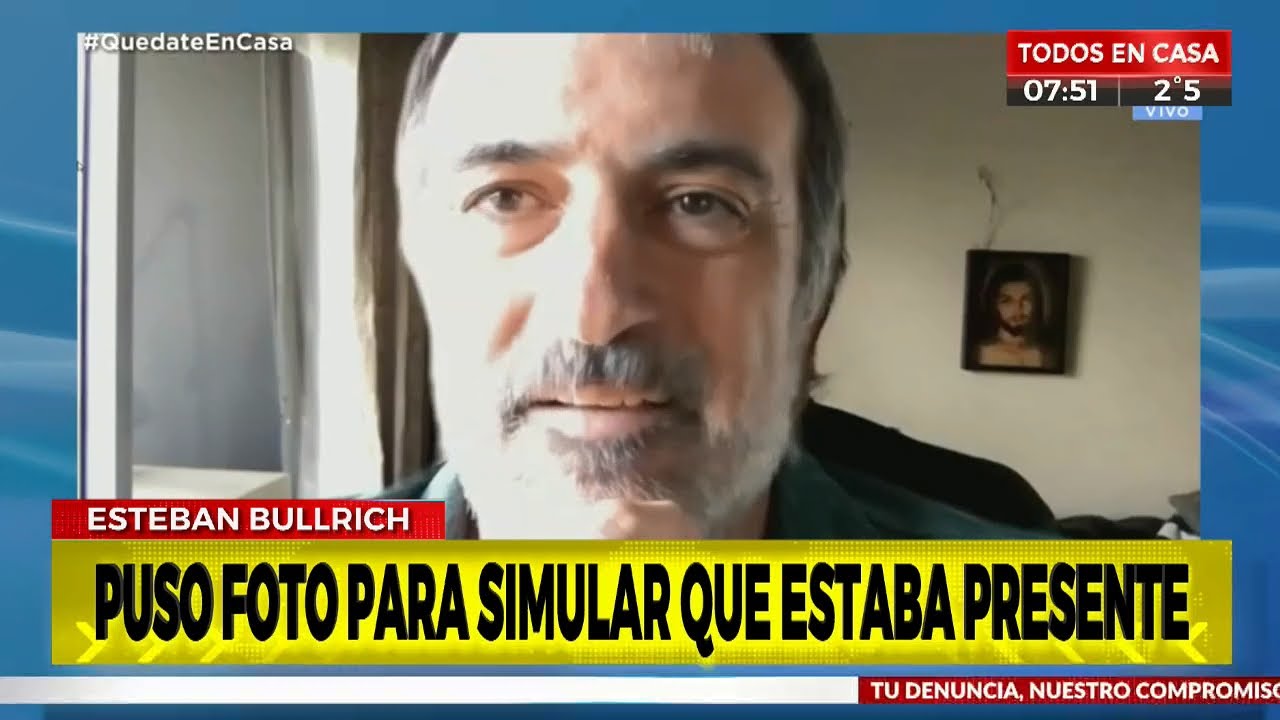 Esteban Bullrich puso una foto para simular que estaba ...