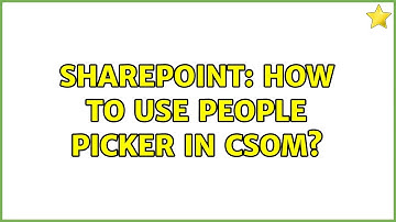 Sharepoint: How to use People Picker in CSOM? (2 Solutions!!)