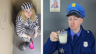 Eli and parents in a fun cops story for kids