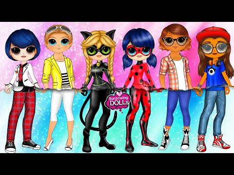 Marinette, Adrien, Chloe, Alya, Nino, Kagami, Felix and Luka Gender Swap - DIY Arts & Paper Crafts